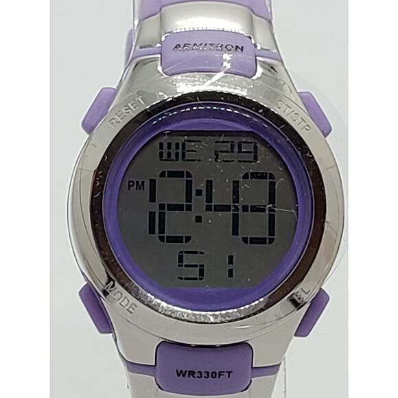 Women's Armitron Digital Purple, Water resistant up to
